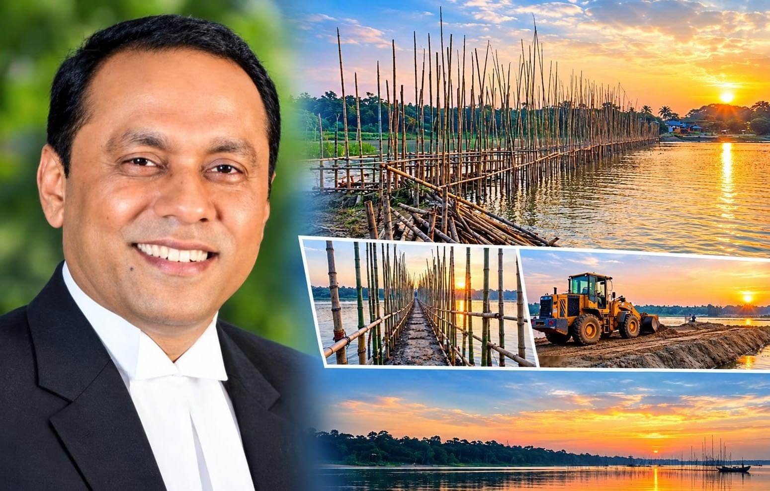 সুমেশ্বরীর বুকে ডেপুটি স্পিকারের উপহার: দুর্গাপুর-শিবগঞ্জ ঘাটে নির্মিত হচ্ছে কাঠের সেতু